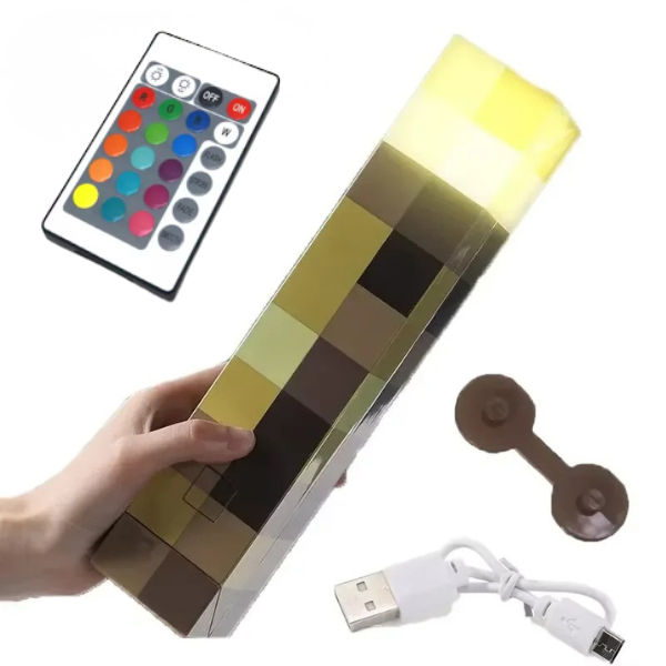 Minecraft LED torch light gaming wall lamp with remote